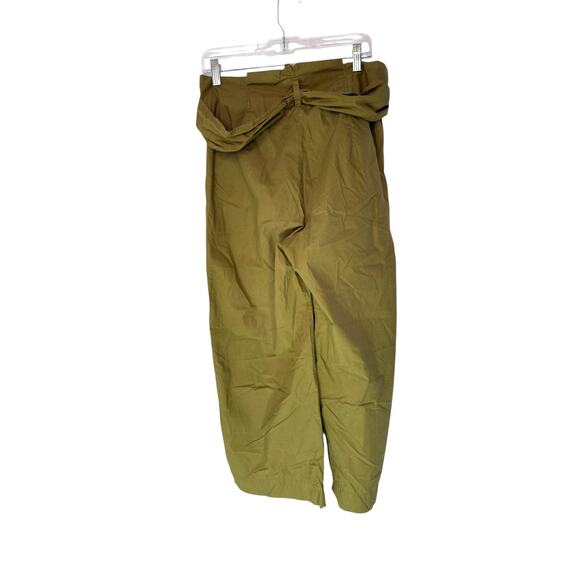 J.Crew Poplin Tie Waist Pants Women's Green Casual Basic Forest Gremlin Size 4 - Picture 8 of 11